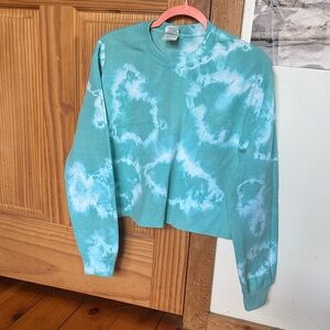 Gildan Teal Tie-Dye Sweatshirt